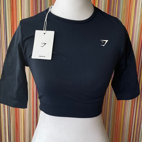 Gymshark Tops - Gymshark Navy Women's Crop Top